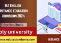 MA English Distance Education Admission