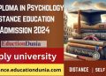 PG Diploma in Psychology Distance Education Admission