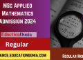 MSc Applied Mathematics Distance Education Admission